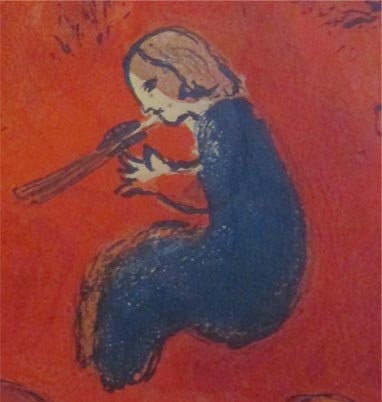 Detail: Triumph of Music, Marc Chaghall, Lithograph, 1957 – 1961, Private Collection.