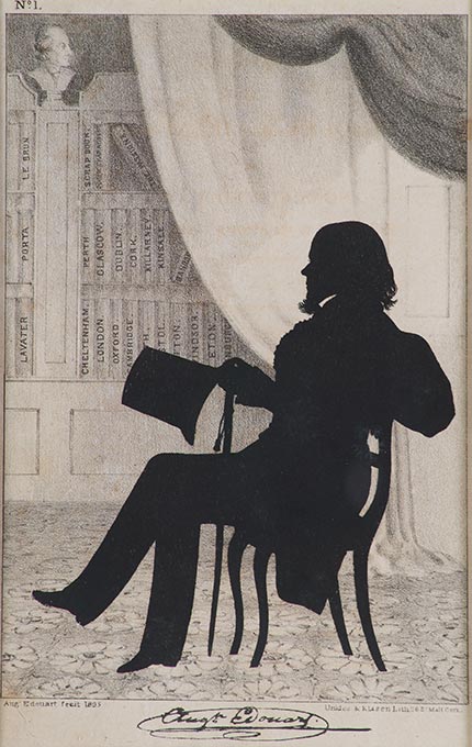 Augustin Amant Edouart (1789-1861), Self portrait, lithographic silhouette 