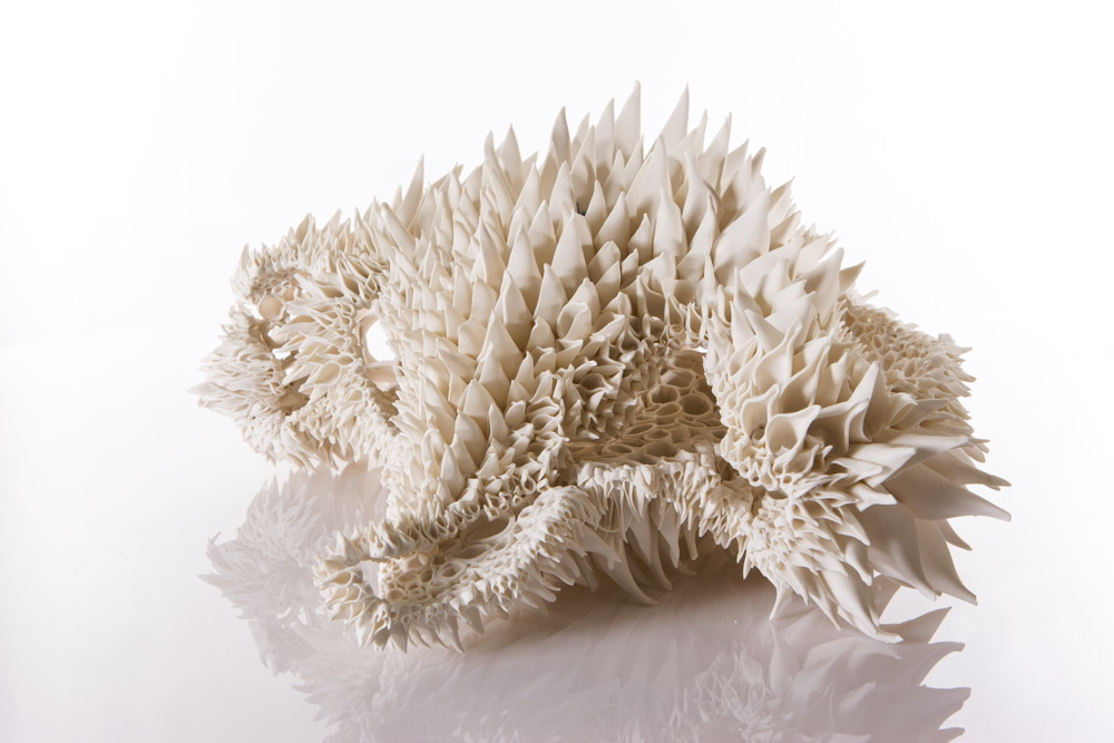 Image: Nuala O'Donovan, ‘Teasel-Grey Area’, 2019, porcelain. Courtesy of the Artist.