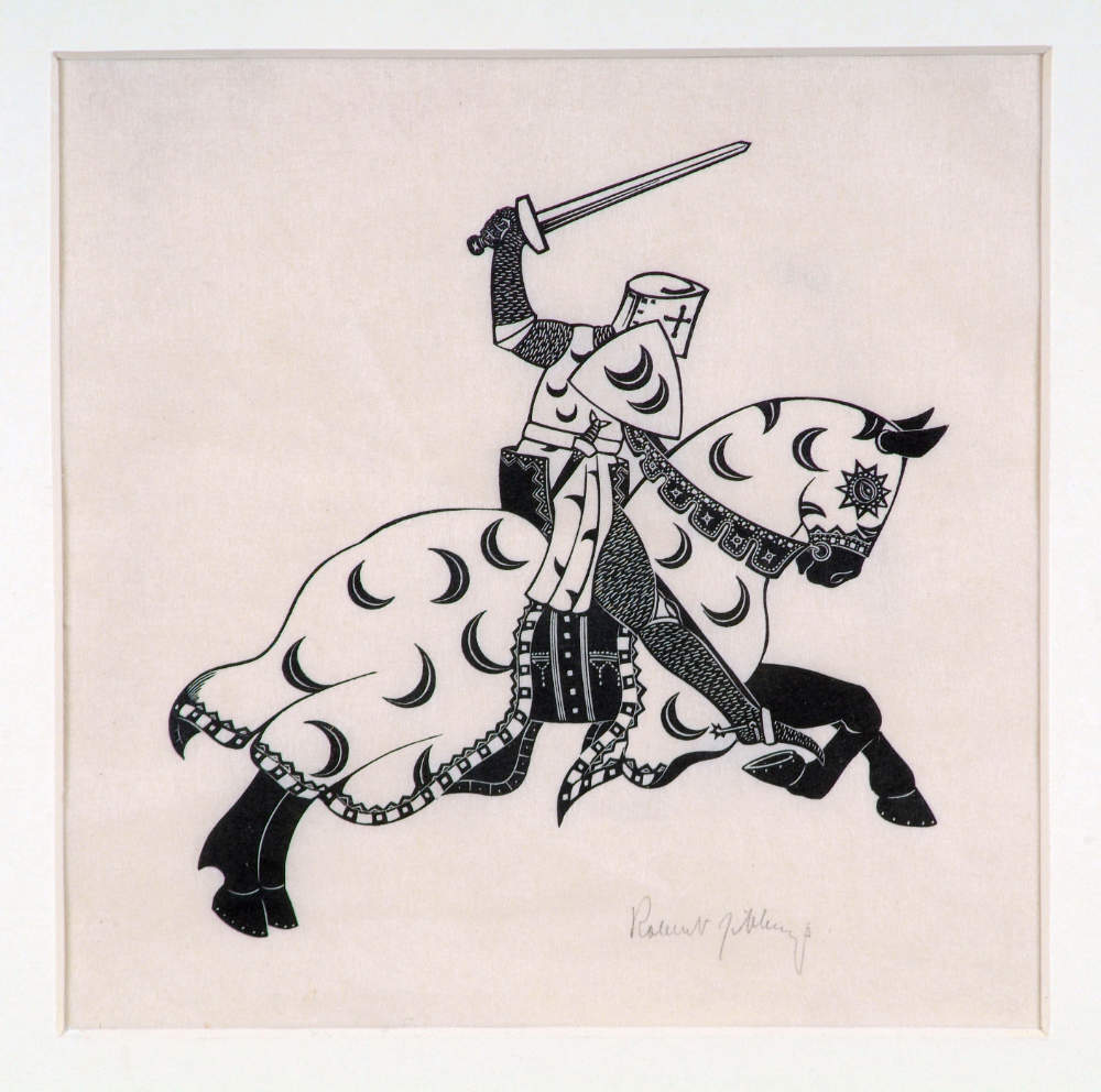 1359-PR R Gibbings Knight Horse Le Morte dArthur