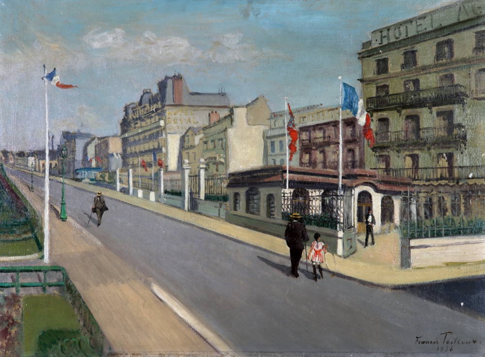 CAG.845 Francis Tailleux, A Street Scene (or On the Seafront), 1936, oil on canvas, 54 x 73 cm. Purchased, Dr Thomas Bodkin, 1936 (Gibson Bequest Fund). © the artist’s estate