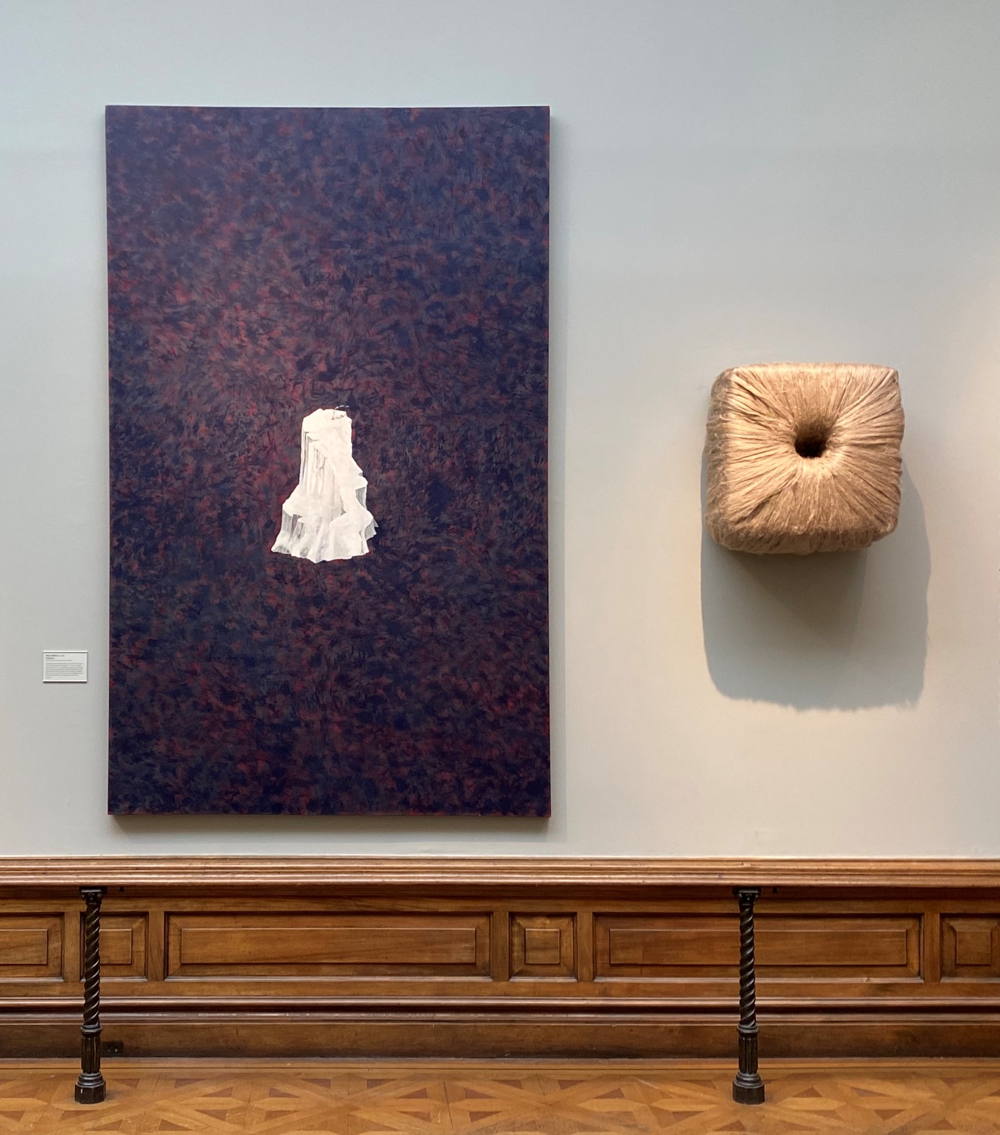 Alice Maher, Familiar III, 1994, acrylic on canvas, flax sculpture, 244 x 152 cm (canvas). Purchased, 1995. © the artist_