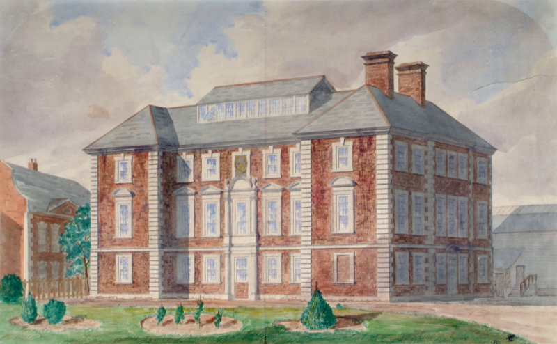 Arthur Hill, View of Old Custom House, 1862, watercolour on paper, 52.5 x 84 cm