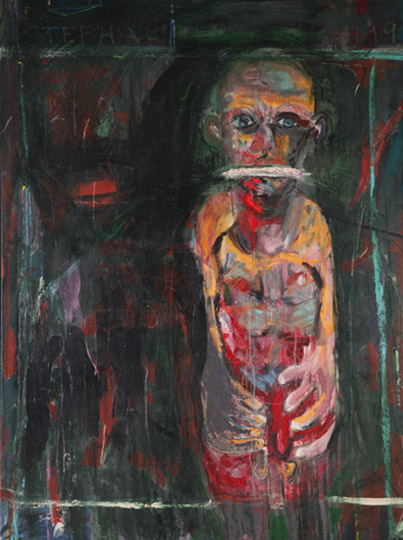 "Figure Silenced" Brian Maguire (1991) acrylic on canvas