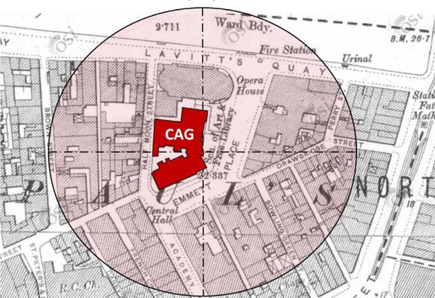 Crawford Art Gallery Cork I923 map