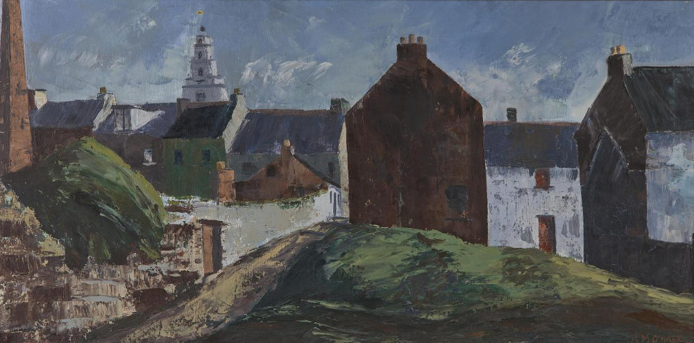 CAG. 386, A.M. O' Hare, Houses in Cork, with View of Shandon, 20th century.