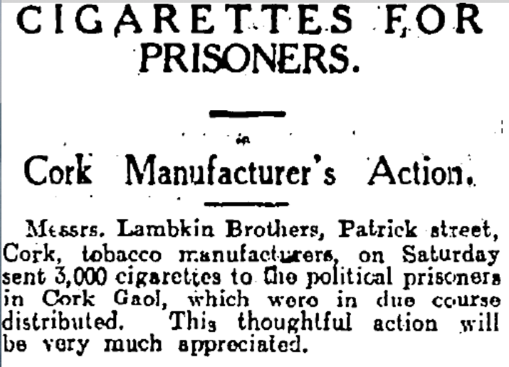 Irish Examiner, 27 December 1921, Image courtesy of Irish Newspaper Archives 
