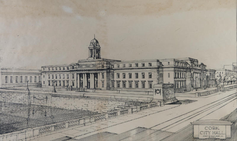CAG.0704 Jones and Kelly MMRIAI Architects, Cork City Hall, undated. Presented. © Estate of Alfred Edwin Jones.