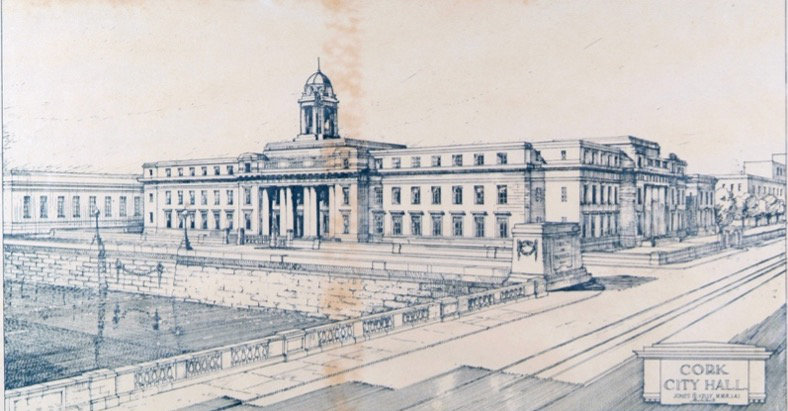 Cork City Hall (1923) Alfred Jones (1894-1973) and Stephen Kelly (1891-1951) MMRIAI Architects Collection Crawford Art Gallery, Cork (CAG.0704)