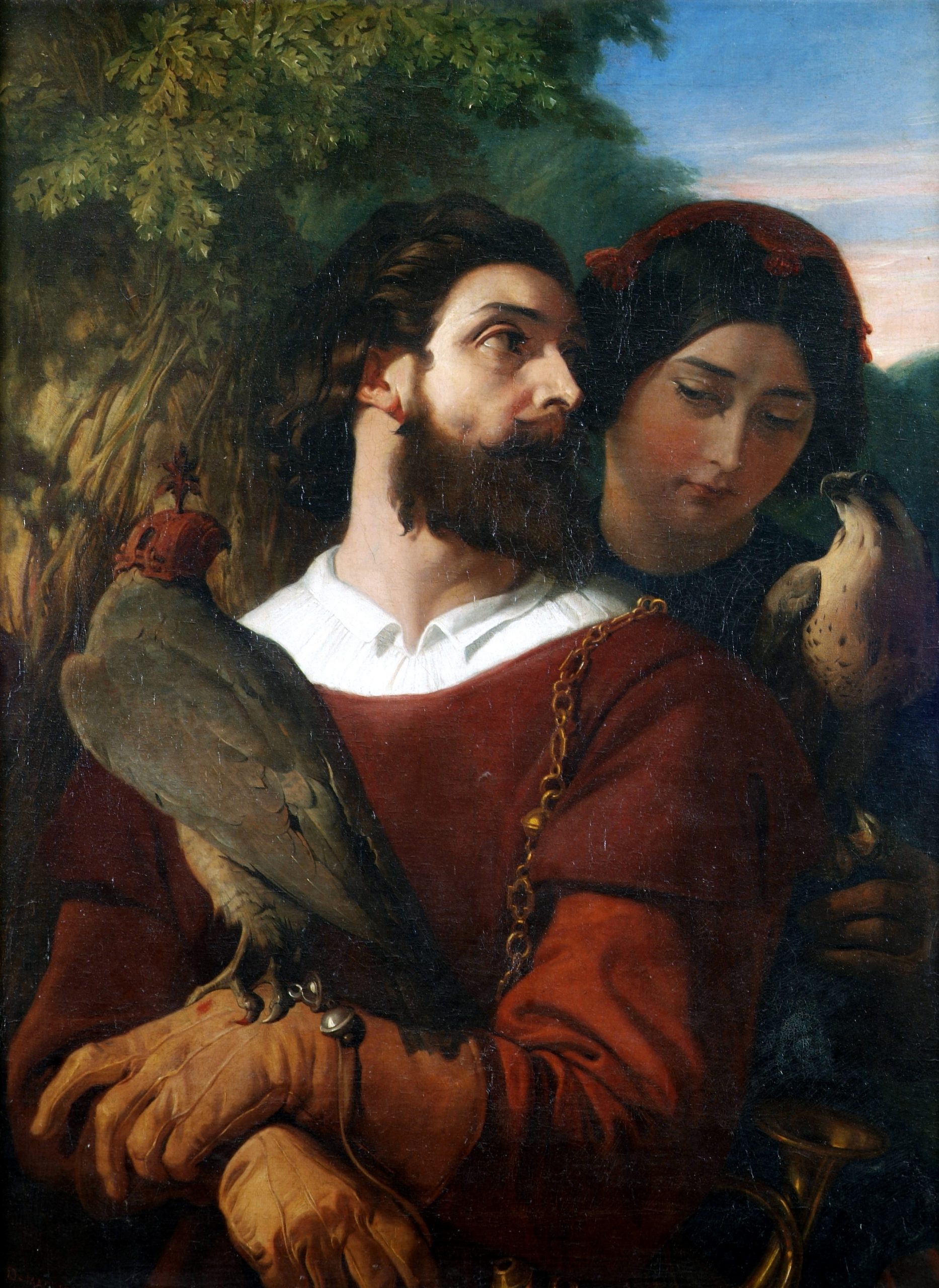 Daniel Maclise, The Falconer, 1853, oil on canvas, 61 x 47 cm. Presented, Friends of the National Collections of Ireland, 1955.