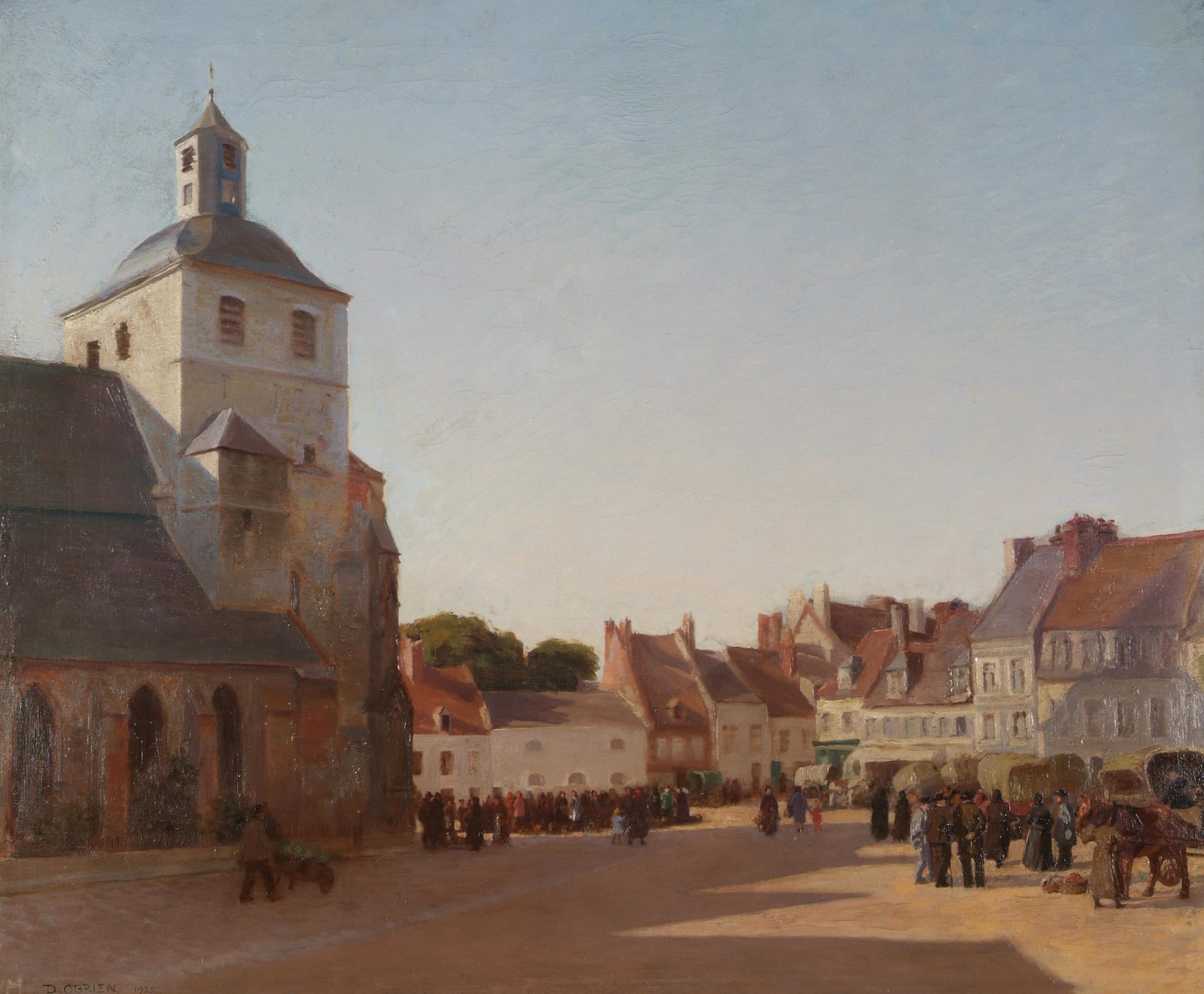 Dermod O'Brien, Place de L'Eglise, Montreuil, 1925, oil on canvas, 63.4 x 75.8 cm. Purchased, the Artist, 1926 (Gibson Bequest Fund).