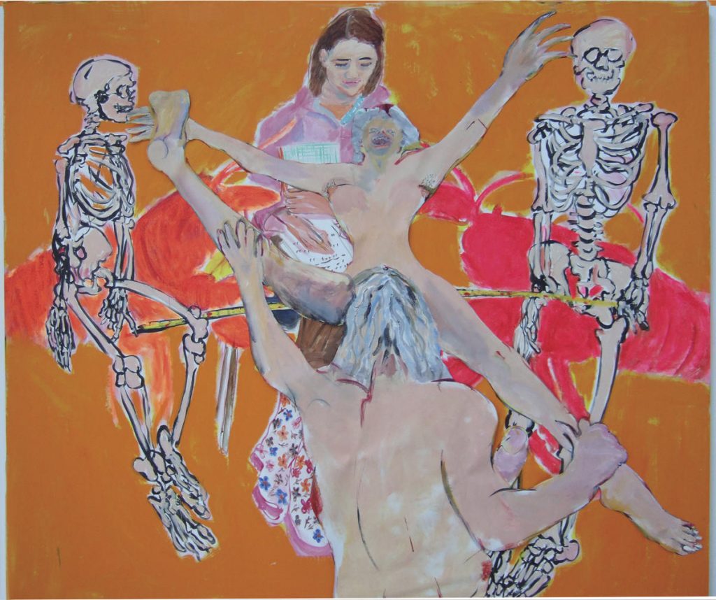 Elizabeth Cope, Generaton Gap (Menopausal series), oil on canvas, 183 x 244 cm. Courtesy of the Artist
