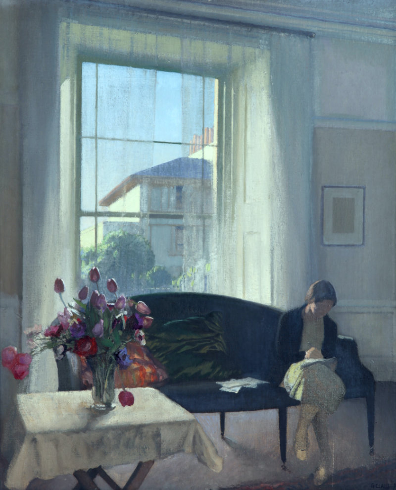 George Clausen, The Quiet Room, 1928, oil on canvas, 60.8 x 50.8 cm. Purchased, Royal Hibernian Academy, 1929 (Gibson Bequest Fund)_web