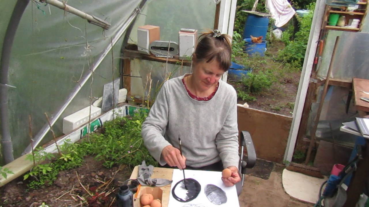 Gillian Drawing Eggs