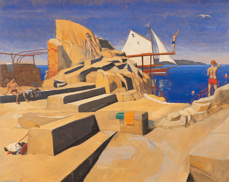 Harry Aaron Kernoff, The Forty Foot, Sandycove, 1940. © The Artist’s Estate.