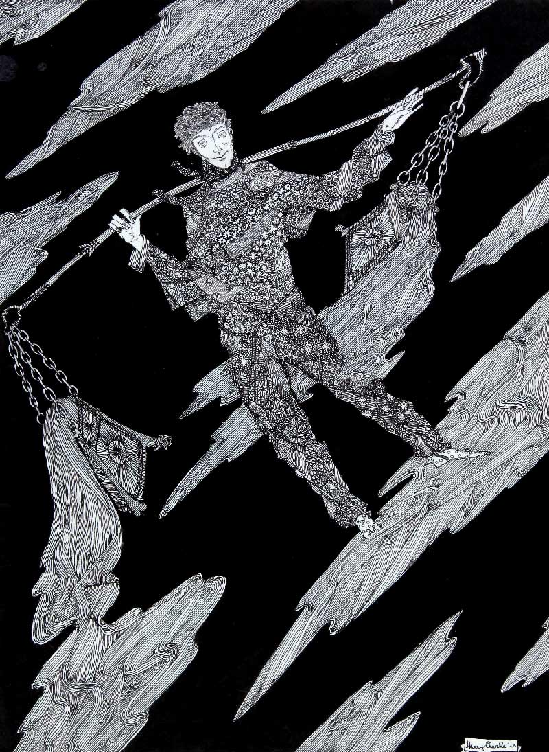 Harry-Clarke,-Aquarius,-1920,-pen-and-ink-on-paper,-25-x-19-cm.-Purchased,-the-Artist,-1924-(Gibson-Bequest-Fund)