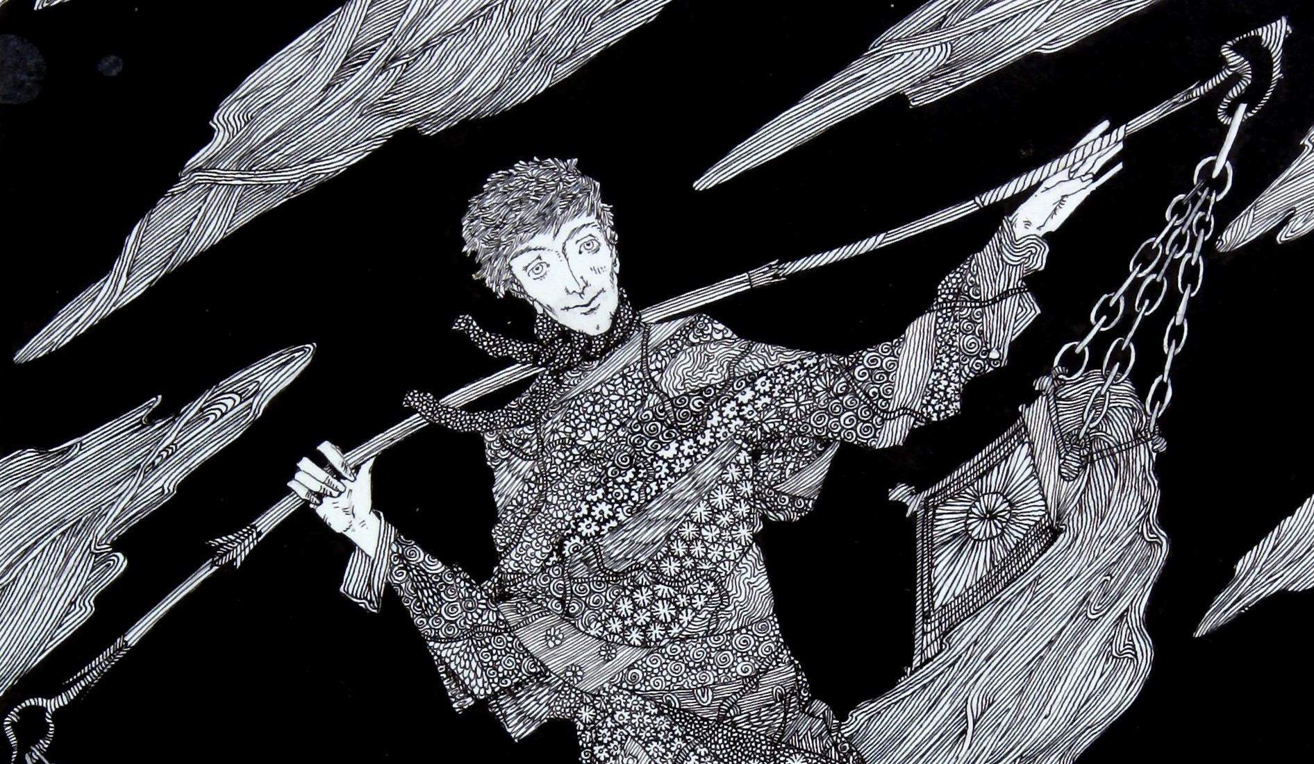 Harry Clarke, Aquarius (detail), 1920.