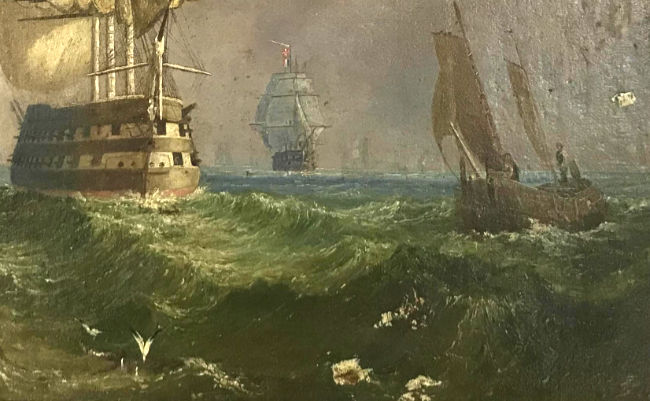 Sailing Vessels in Cork Harbour, pre-conservation