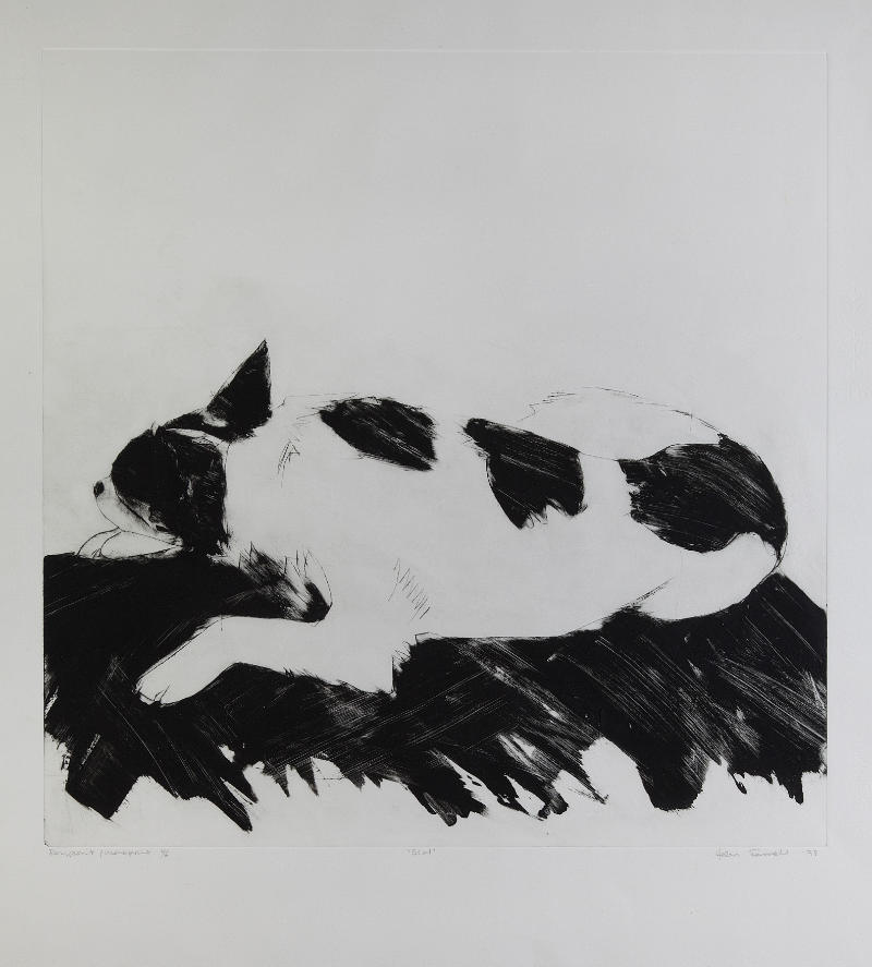 Helen Farrell, Sid, 1998, drypoint, monoprint, 70.5 x 78.3 cm. Presented, 2014. © the artist_web