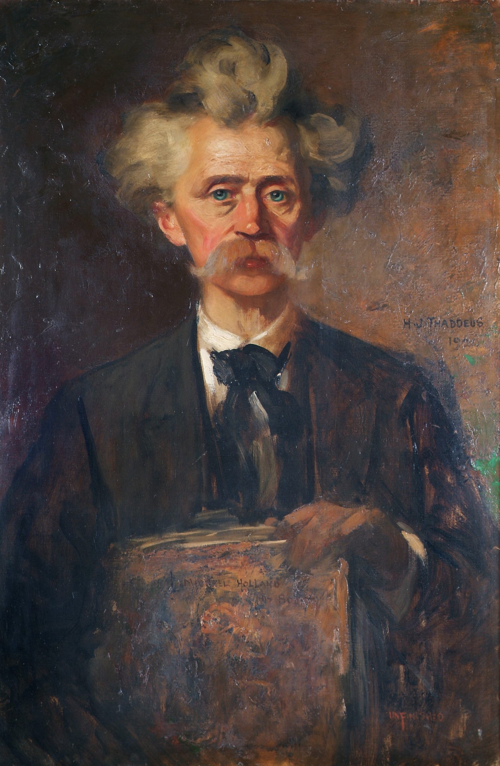 Henry Jones Thaddeus, Portrait of a Gentleman (M. Holland), 1920, oil on canvas, 91.6 x 61.3 cm. Donated, the Artist.