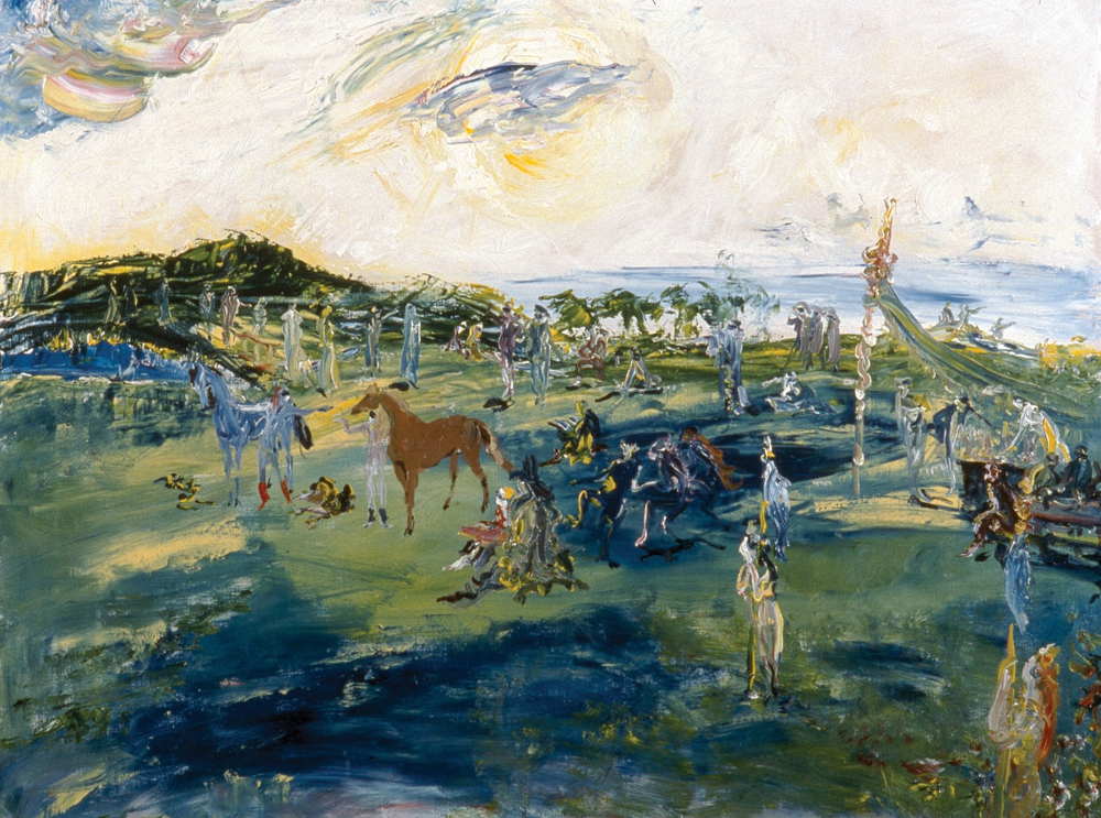 CAG.2767 Jack B. Yeats, A Race in Hy Brazil, 1937, oil on canvas, 71 x 91.5 cm. Part of the AIB Art Collection, donated to the State, 2012. © the artist's estate.