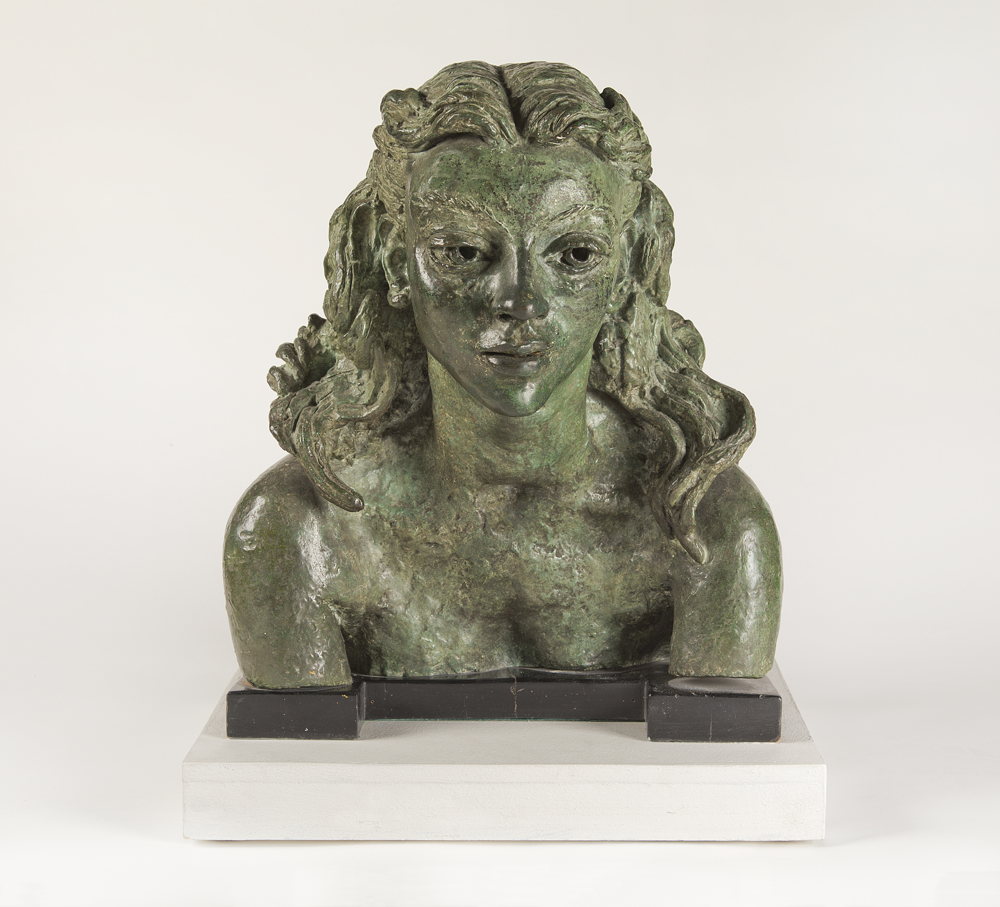 CAG.456 Jacob Epstein, Deirdre, 1942, bronze, 45.5 x 38.5 x 39 cm. Purchased, Jackson's Ltd., 1955 (Gibson Bequest Fund). © the artist's estate.