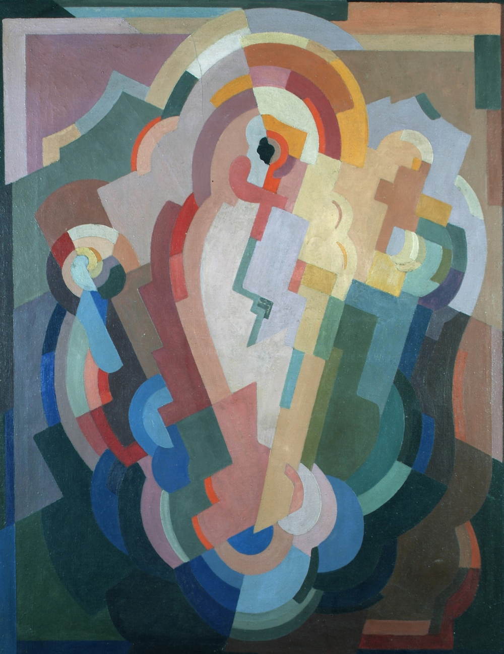 CAG.308 Mainie Jellett, Abstract Composition, c.1935, oil on canvas, 104 x 81.5 cm. Presented, Friends of the National Collections of Ireland.
