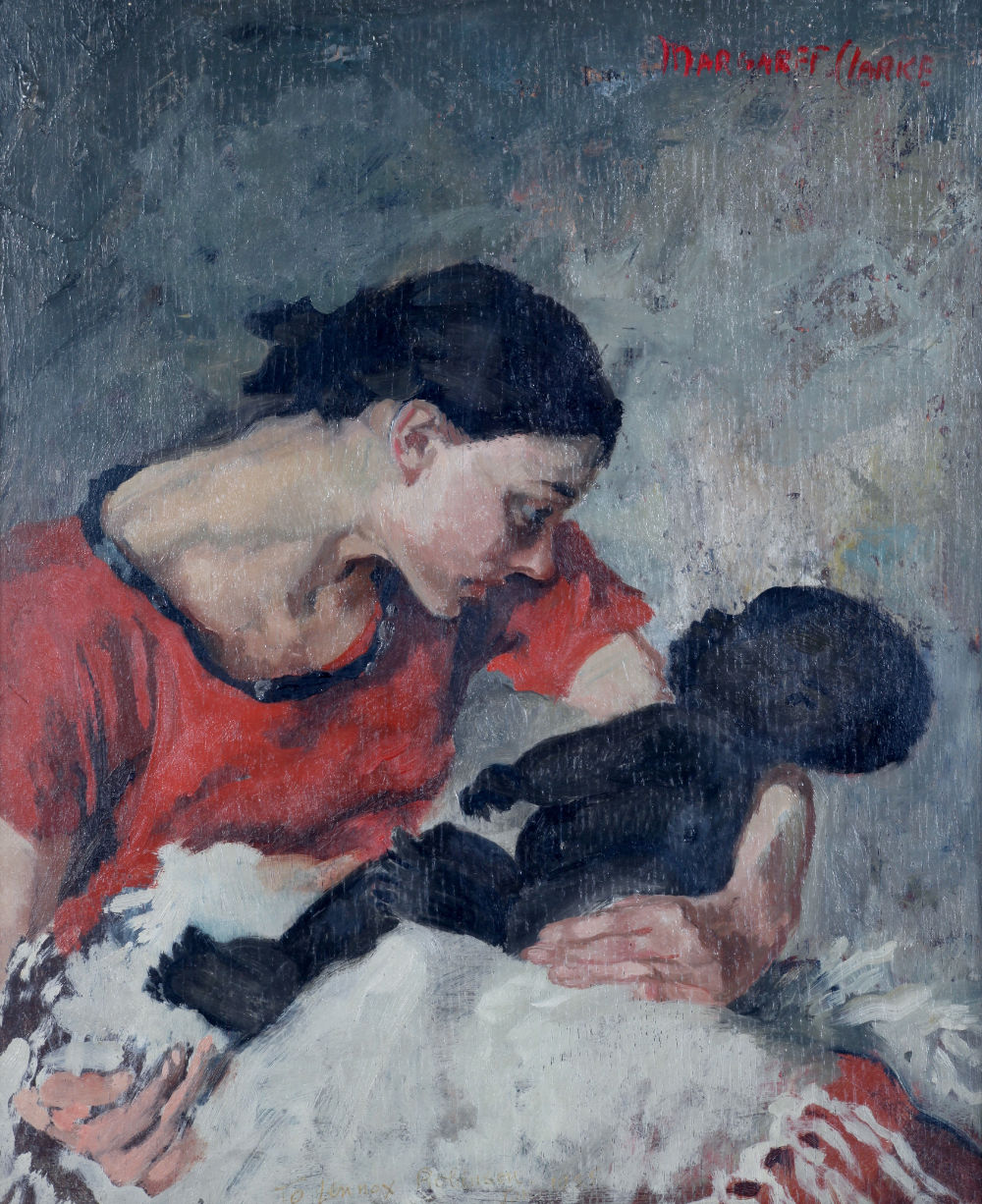 Margaret Clarke, The Foundling, c.1925, oil on board, 37.5 x 30 cm. Bequeathed, Dr Lennox Robinson, 1959. © the artist’s estate_