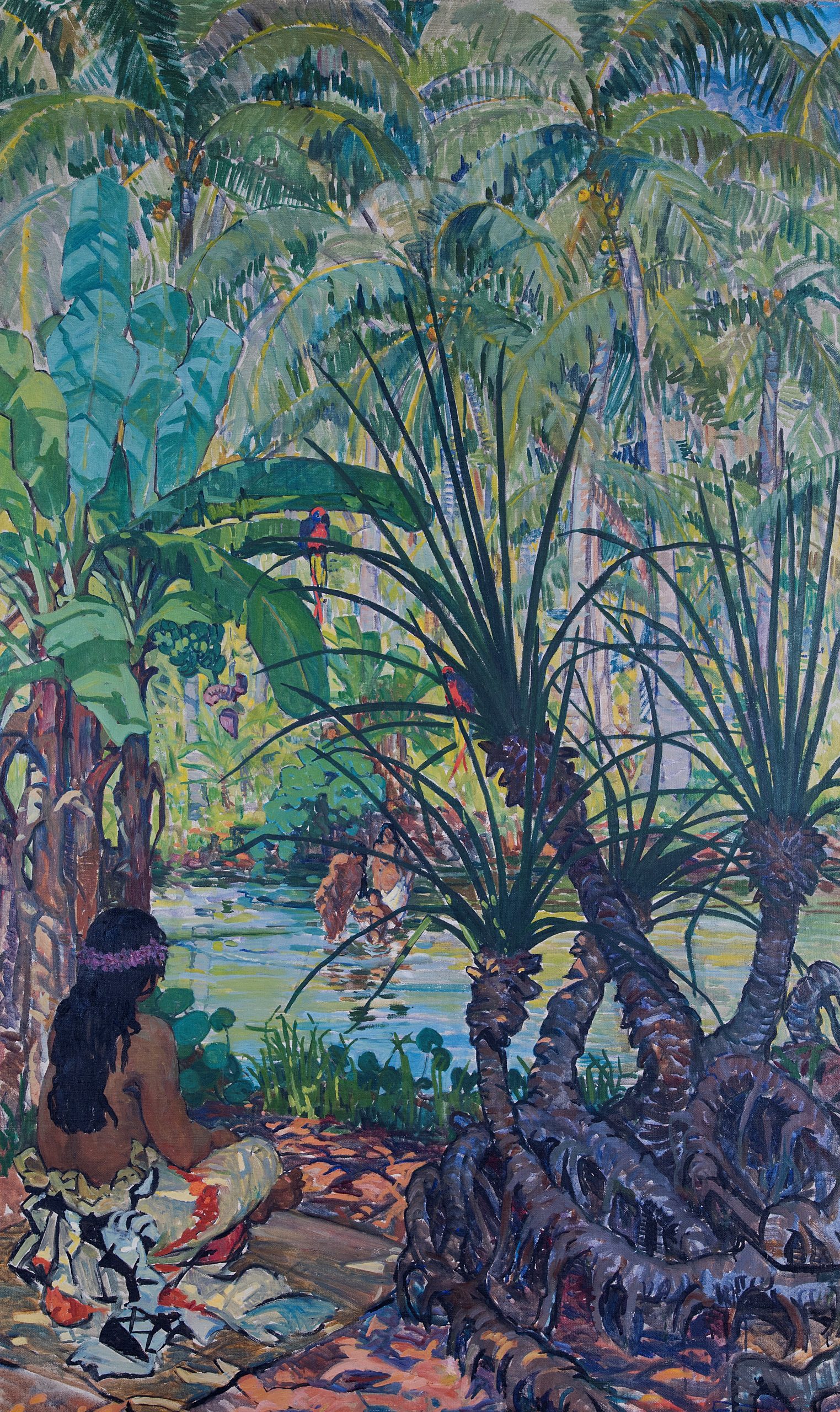 Mary Swanzy, Samoan Scene, 1924, oil on canvas, 152 x 192 cm. Donated to the State, 2012 (AIB Art Collection). © The Mary Swanzy Estate.