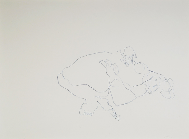 CAG.2185 Megan Eustace, Carbon Copy II, 2003, carbon and watercolour on paper, 56 x 76 cm. Purchased, 2005. © the artist.