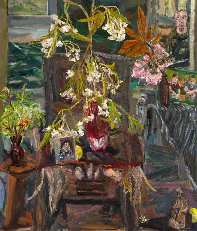 Nick Miller, Painting Noreen_Family Blooms, 2021, oil on linen, 142 x 122 cm. Purchased, the Artist, 2022. © the artist web