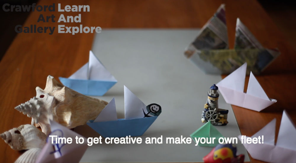 Origami boat building