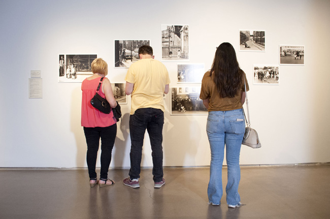 REPRO FREE Visitors pictured at the opening of the Crawford Gallery Cork's SEEN, NOT HEARD exhibition running from 28 JuneÐ28 October 2019. For its summer 2019 exhibition, the Crawford Art Gallery will present a major survey exhibition, titled Seen, not Heard. The selection of work will range from 18th-century to present, examining the representations of children from the historical to contemporary from Irish art collections and Irish artists. As part of the associated Crawford Art Gallery Learn and Explore Programme, Seen, not Heard, will develop an active space concurrent with the exhibition in the upper gallery. The extensive gallery space will be transformed to allow visitors to most definitely be seen and heard, while actively exploring scale from the tiny to the fully immersive; a wide range of art material and even draw on the walls (pictured). Pic Daragh Mc Sweeney/Provision