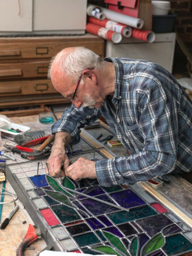 Philip Crook at work.