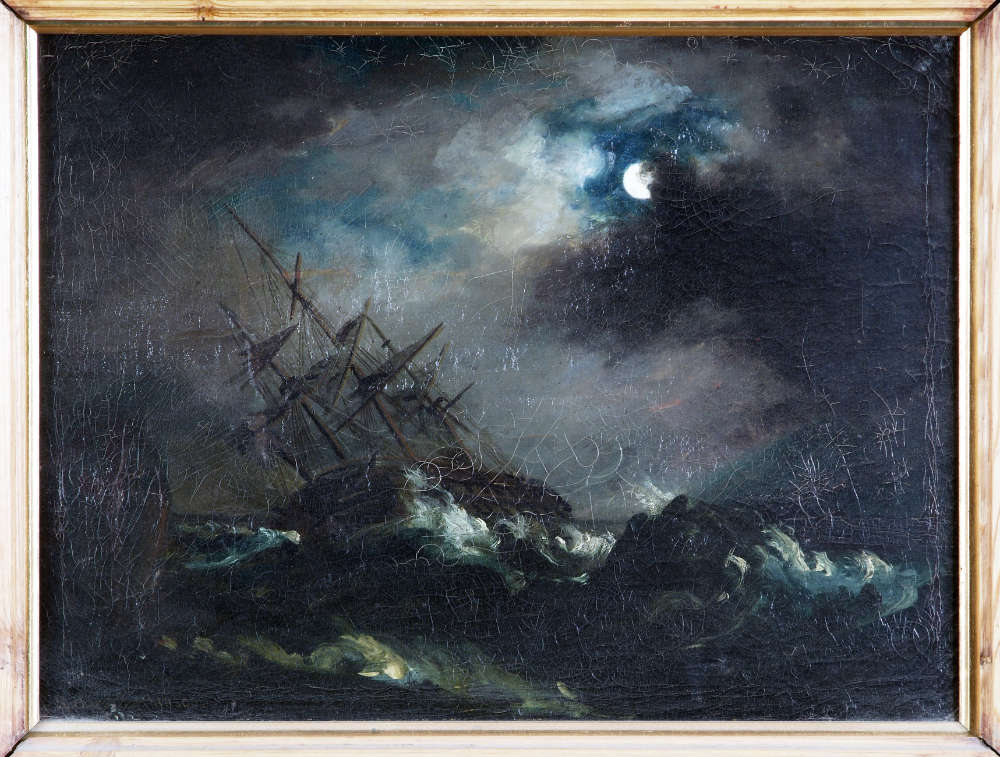Talking Pictures, Richard Peterson Atkinson, Ship in Stormy Seas, 1876.