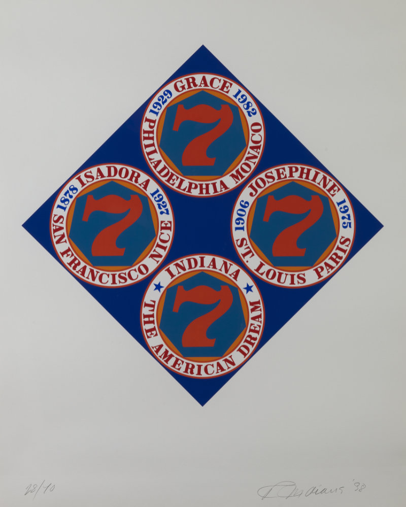 Robert Indiana, The Seventh American Dream, 1998, serigraph in six colours on Coventry rag paper (28_70), 111.76 x 88.9 cm. Purchased, 2015. © the artist’s estate