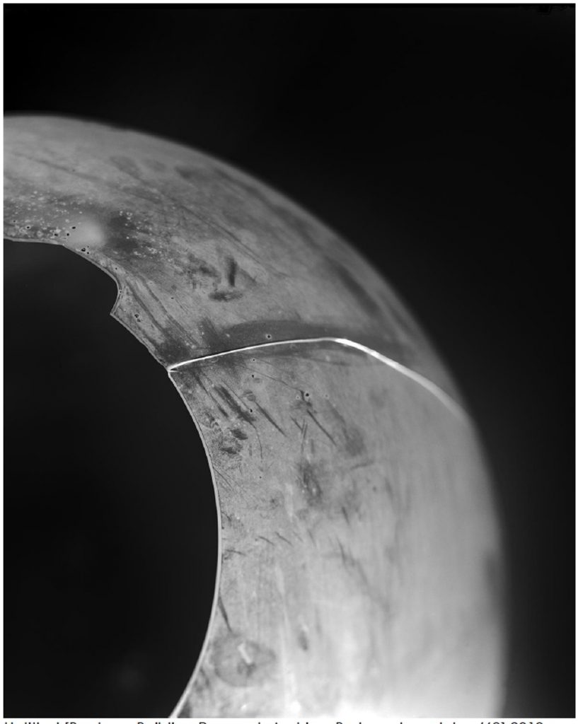 Image: Roseanne Lynch, Untitled [Bauhaus Building Research Archive, Broken glass globe /68], silver gelatin fibre based paper by artist. Courtesy of the Artist.