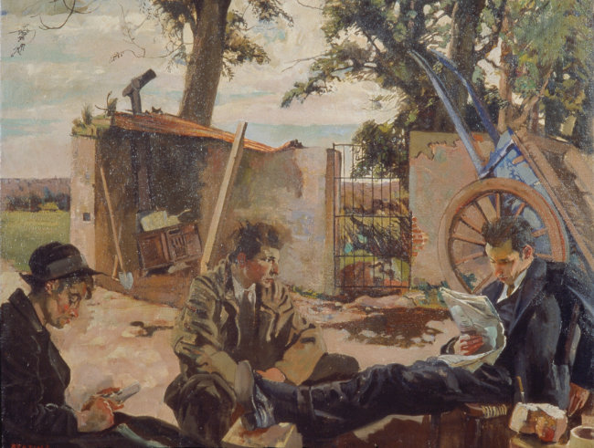 Seán Keating, On the Run, War of Independence, 1922, oil on canvas, 100 x 121 cm. Presented to the State, 2012 (AIB Art Collection). © Estate of Seán Keating web