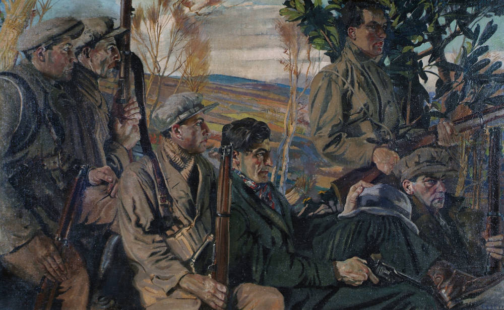 Seán Keating, Men of the South, 1921-22, oil on canvas, 127 x 203.4 cm. © Estate of Seán Keating, IVARO Dublin, 2022 web