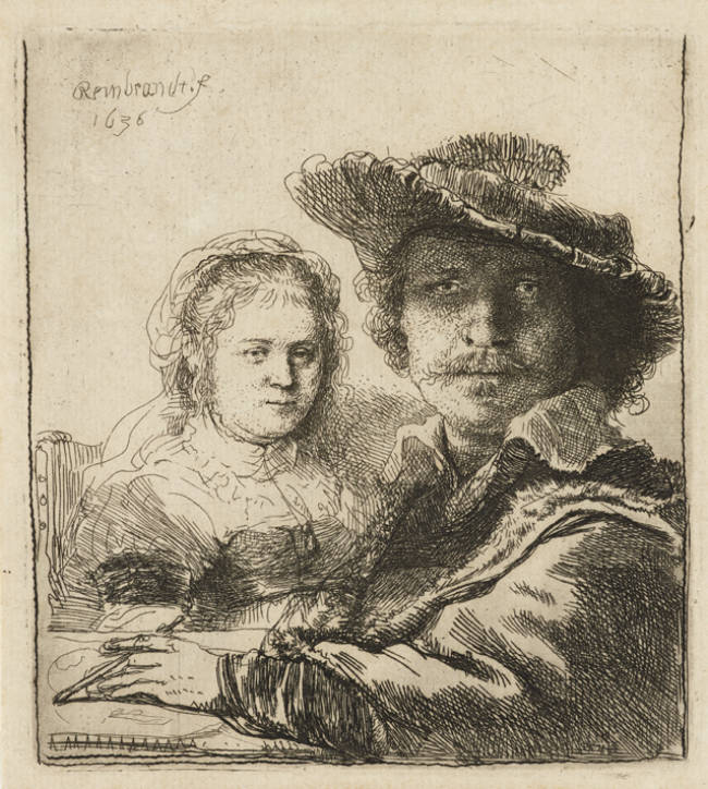 Self portrait with Saskia, (Detail), 1636 © Ashmolean Museum, University of Oxford