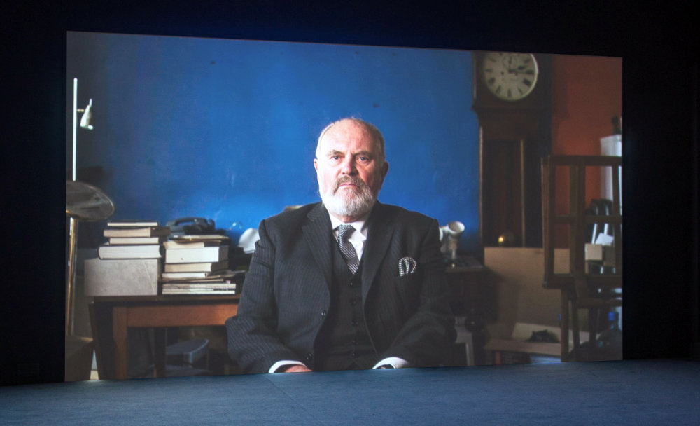 Image: Amanda Dunsmore, still from ‘Senator David Norris’, 2012, silent filmed portrait, 20 mins, installed at Crawford Art Gallery in 2014.