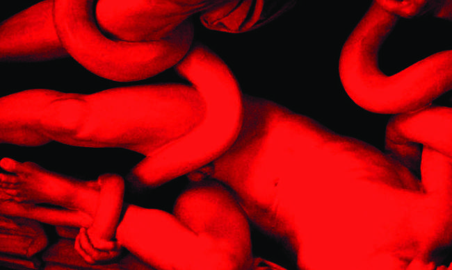 Teeling and Taylor in the glow of a frozen flame © Brian Teeling