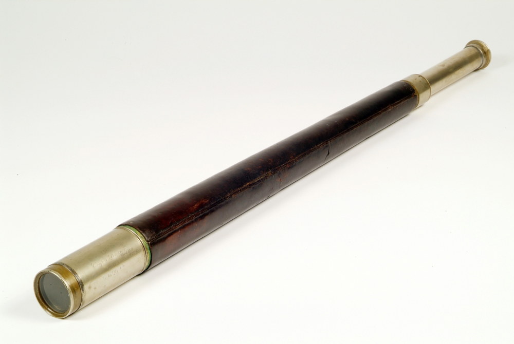 Maker unknown, Georgian leather-covered telescope, date unknown, Cooper Penrose Collection, accepted 2008.  Crawford Art Gallery