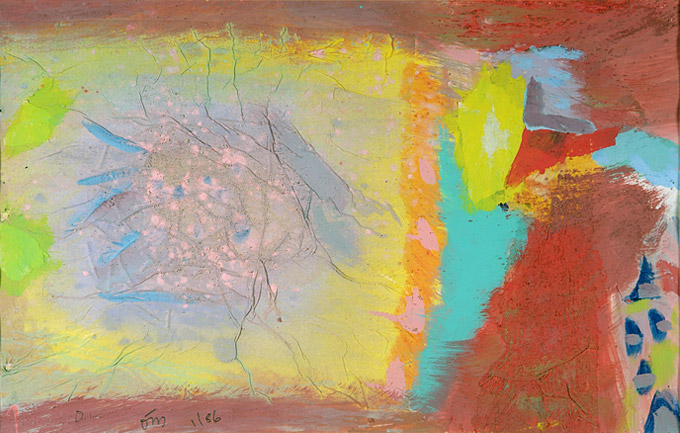 Early Morning Bahamas 1986 Mixed media on board
