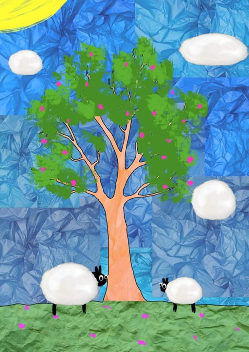 Tree with collage activity