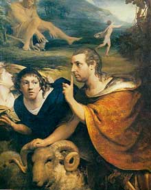 James Barry (1741-1806), Portraits of Burke and Barry in the Characters of Ulysses and a Companion, fleeing from the Cave of Polyphemus (c.1776