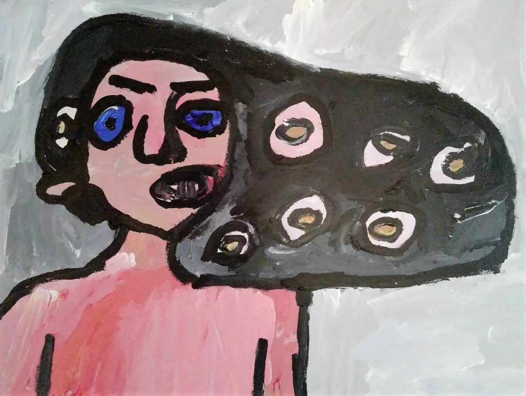 Yvonne Condon, acrylic on cardboard. 40cm x 50cm Euro 220