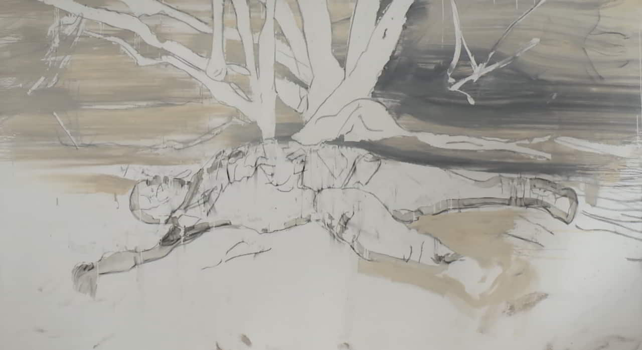 Image from the film Remains - Brain Maguire © the artist and Mark McLoughlin with bangbangteo, an independent documentary production company.