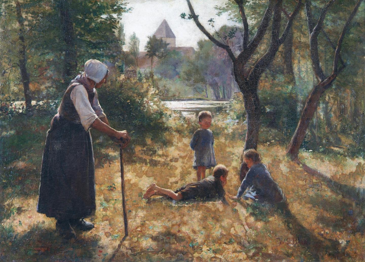 William Gerard Barry, Time Flies, 1887, oil on canvas, 86.5 x 120 cm. Donated.